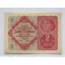 AUSTRIA 1922 2 KORONAS BILLETE SIN CIRCULAR, UNC